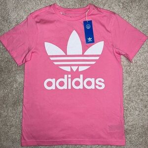 Girls bubble gum pink Original Adidas T-shirt